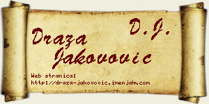 Draža Jakovović vizit kartica